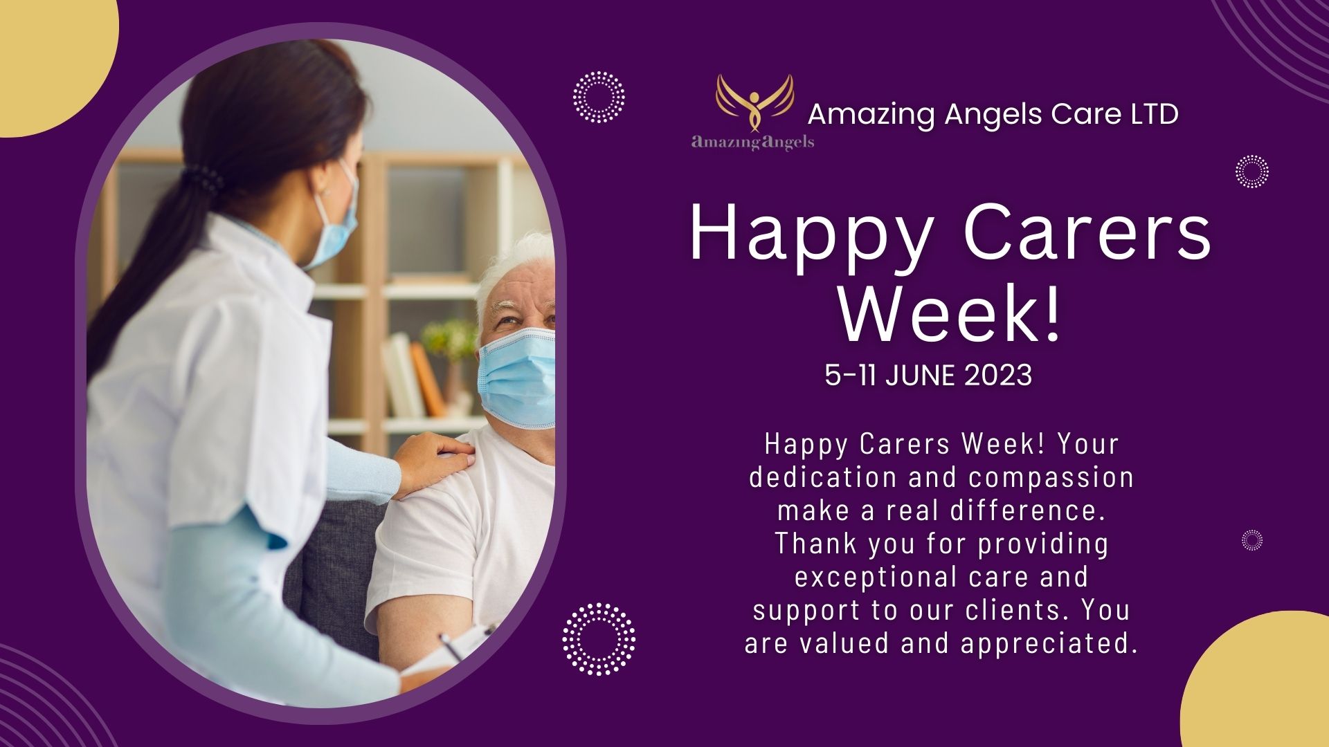 Read more about the article Celebrating Carers Week 2023: Recognizing the Dedication of Amazing Angels Care
